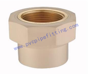 CPVC DIN FITTING FEMALE ADAPTER WITH BRASS THREADED