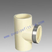 CPVC DIN FITTING FEMALE THTREAD TEE WITH STEEL RING