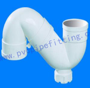 GB PVC DWV FITTING S TRAP WITH CLEANOUT