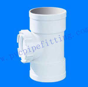 GB PVC DWV FITTING TEE WITH CLEANOUT