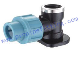 PP Compression FITTING ELBOW WALL PLATE
