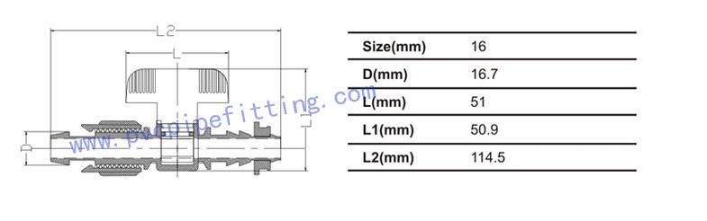 PP Compression FITTING Irrigation valve SIZE 5