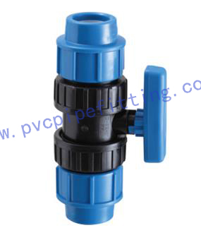 PP Compression FITTING TRUE UNION BALL VALVE