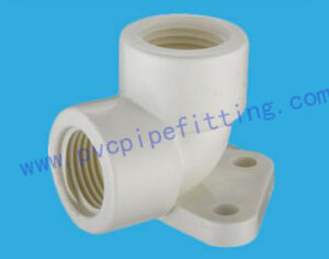 PVC BSP THREADABLE FITTING ELBOW WITH PLATE