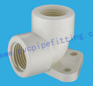 PVC BSP THREADABLE FITTING ELBOW WITH PLATE