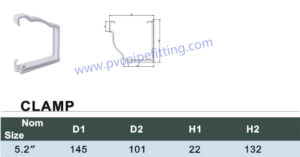 PVC GUTTER CLAMP size