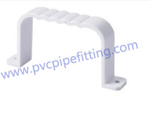 PVCu ROUND guttering CLIP 65mm fitting downpipe BRACKET WHITE wall fixing 