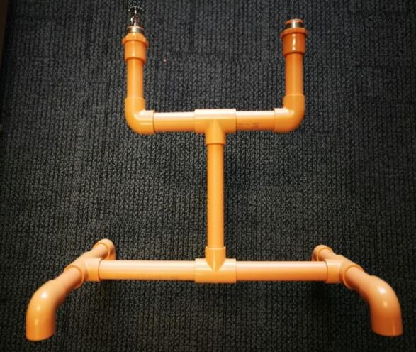 CPVC FIRE SPRINKLER PIPE AND FITTING TOGETHER