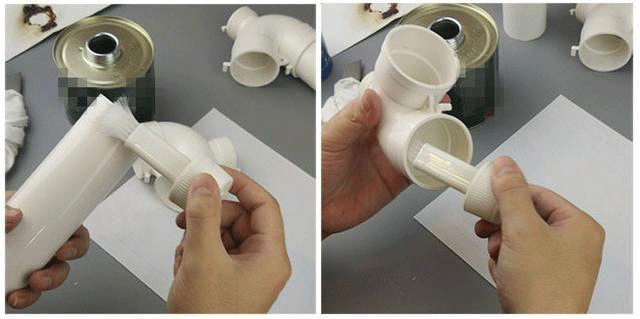 PVC-glue-is-applied-to-the-inner-wall-of-pipe-fittings