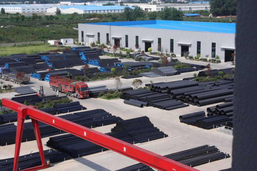 pvc pipe warehouse display Pvc fitting factory