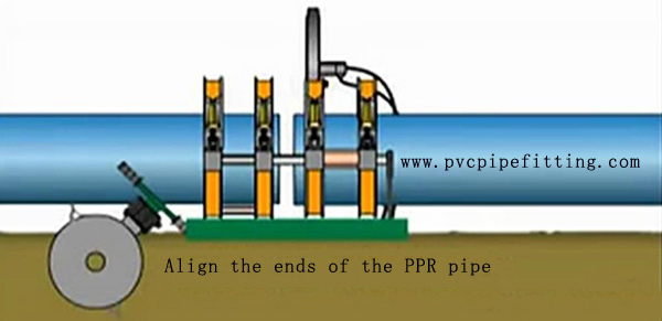Align the ends of the PPR pipe