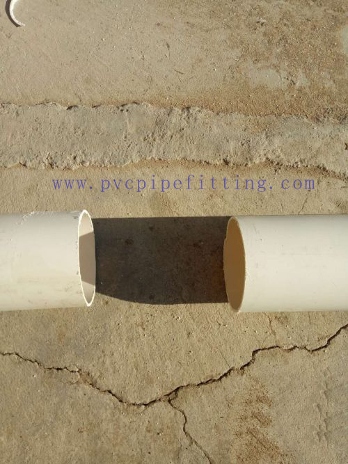 sawing pvc pipe